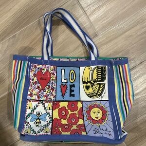 Brighton Love Large Heavy Canvas Tote YOU WARM MY HEART D30254 Shopping Bag